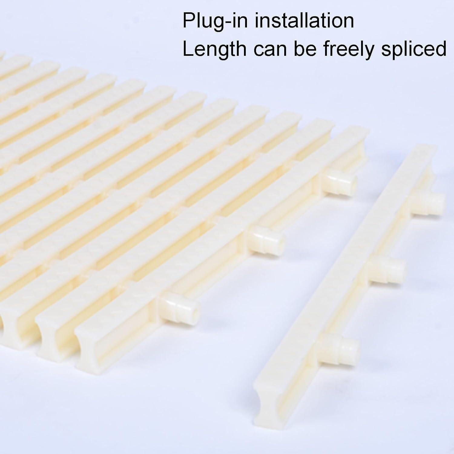 Genérico Rejillas de Drenaje Color Beige, Paquete de 6, Rejillas de Drenaje de plástico de 35 cm para Piscinas y Jardines, protección contra desbordamientos para entradas de vehículos y fregaderos, d