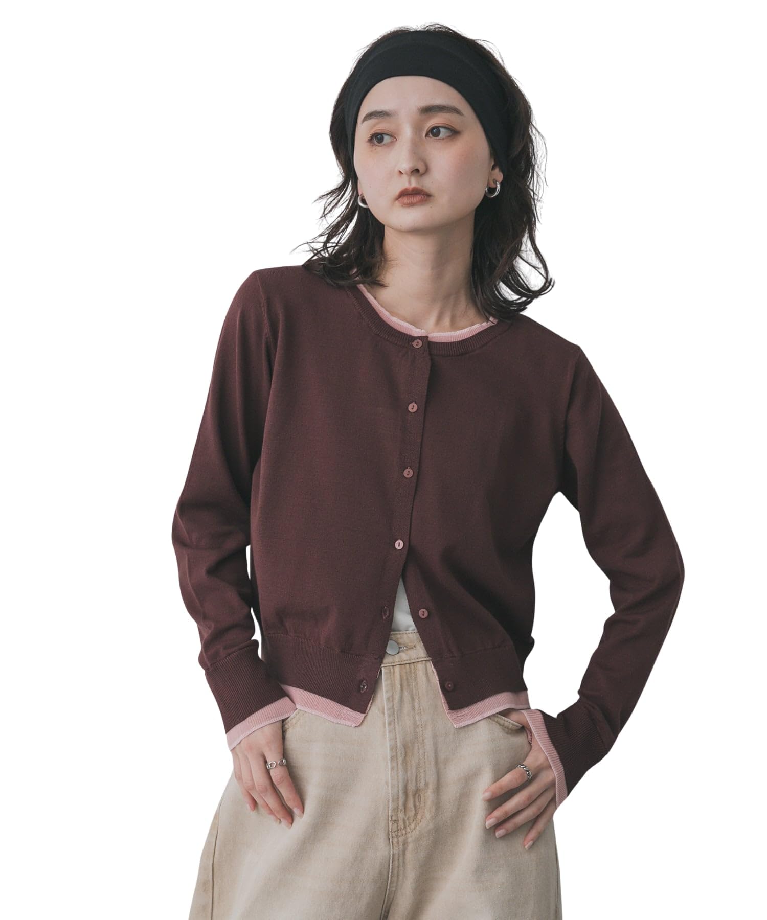 Amazon.co.jp: [センスオブプレイス] カーディガン レイヤードバイ