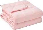yescool Weighted Blanket for Adults (60” x 80”, Pink) Cooling Heavy Blanket Perfect for 190-210 lbs, Queen Size Breathable Blanket with Premium Glass Bead,Machine Washable