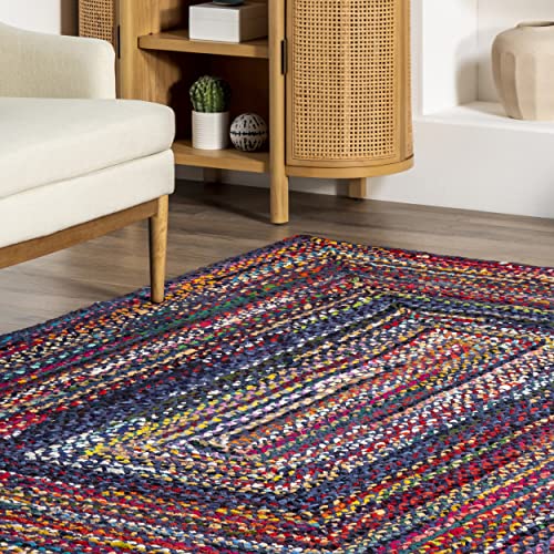 Nuloom Tammara Hand Braided Area Rug, 3' X 5' Oval, Blue #TOP7