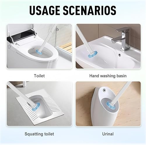 Miniatura 7 de 36 cabezales desechables de cepillo de inodoro, repuestos de varilla de inodoro para limpieza de inodoro y baño, almohadillas de repuesto