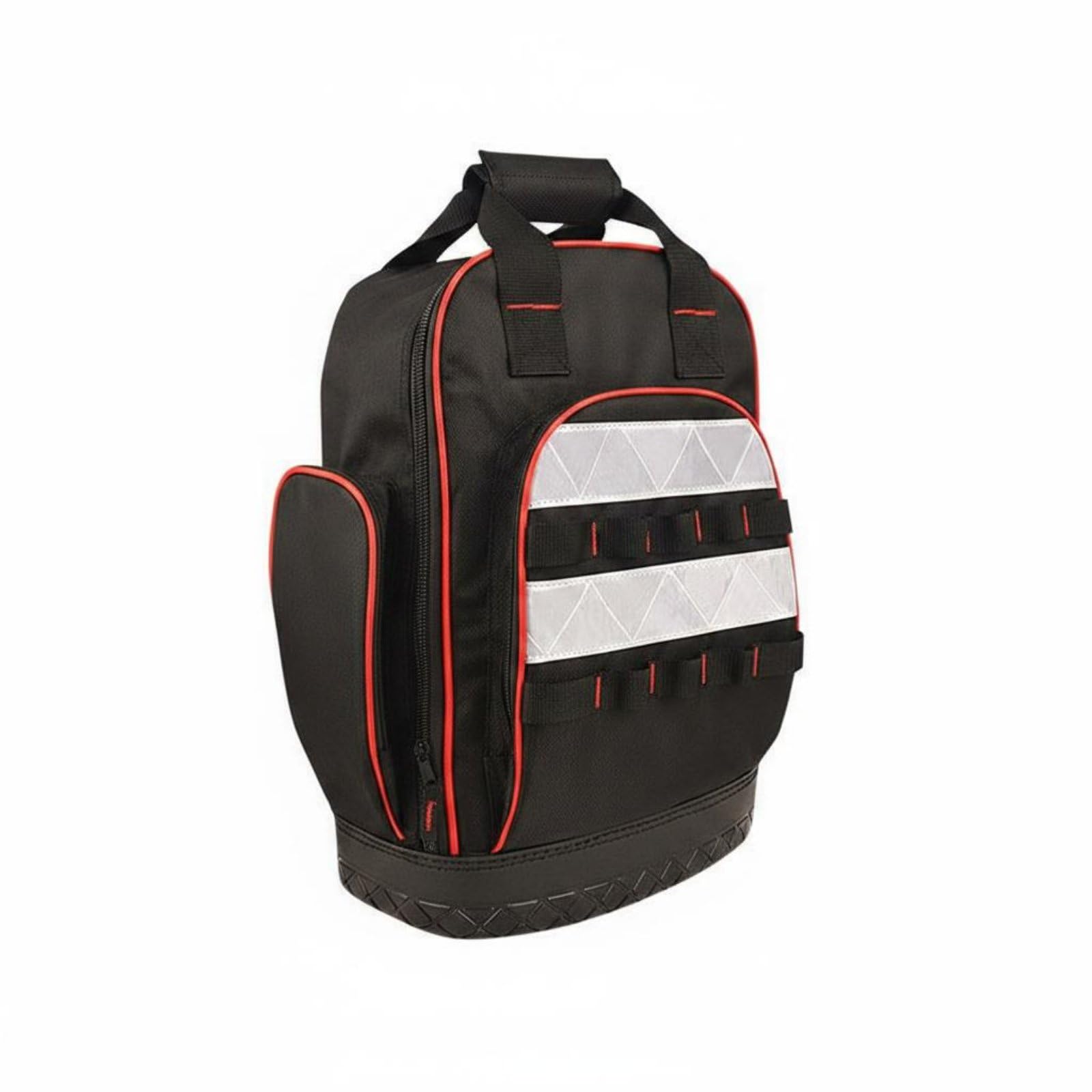 Sac à Outils Professionnel Sac à Dos Outils Sac de Travail Organisateur Rangement en Tissu Oxford 600D avec Sangles Ergonomiques Confortable à Porter
