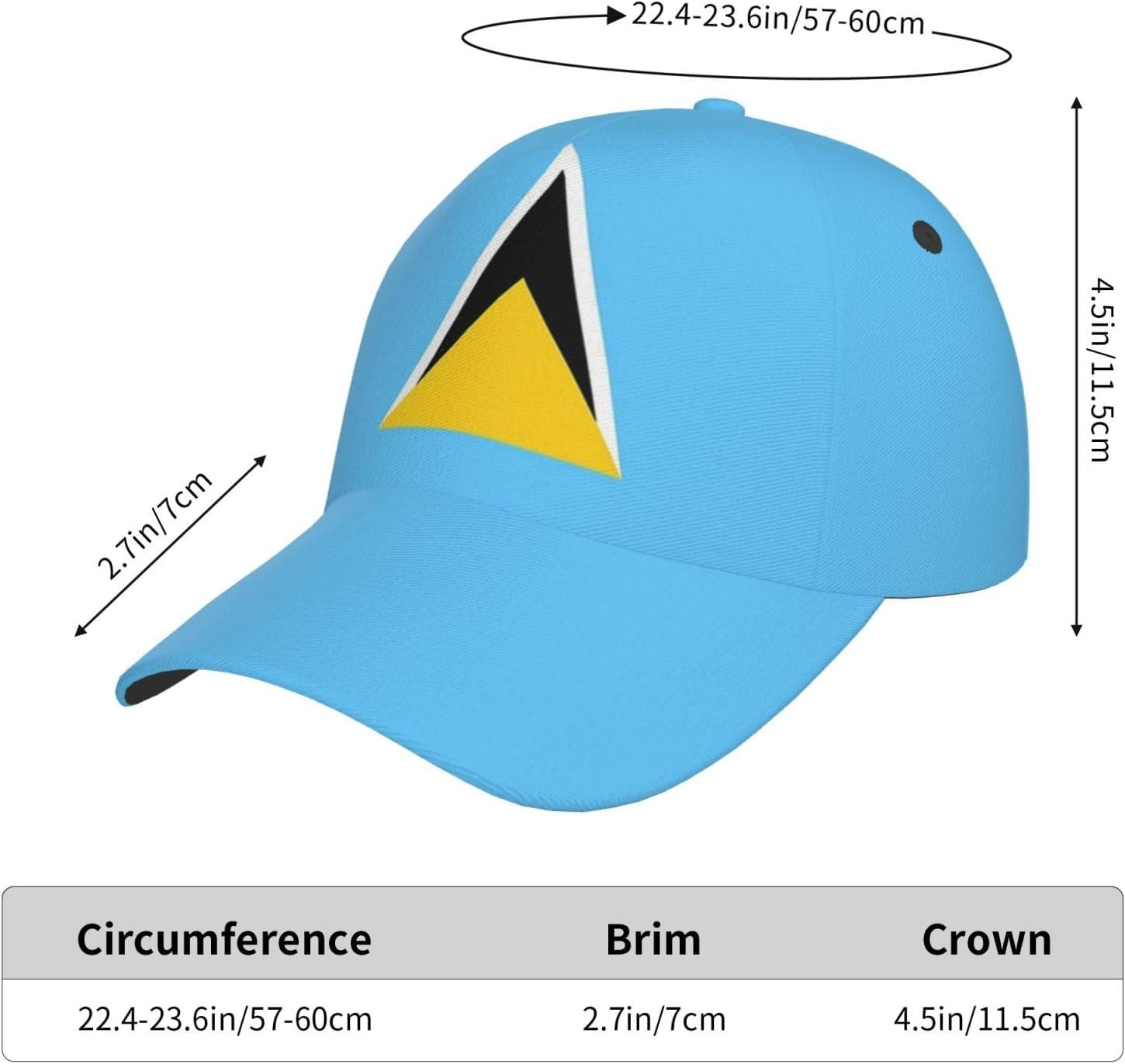 ASYG Cute Flag Hat Retro Funny Flag Baseball Cap Adjustable Snapback Hat for Men and Women