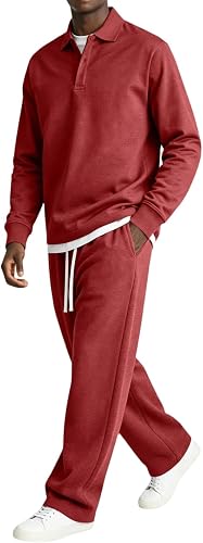 Vividcrate Mens Casual Track Suits 2 Piece Set Long Sleeve Sweatsuit 2 Piece Win