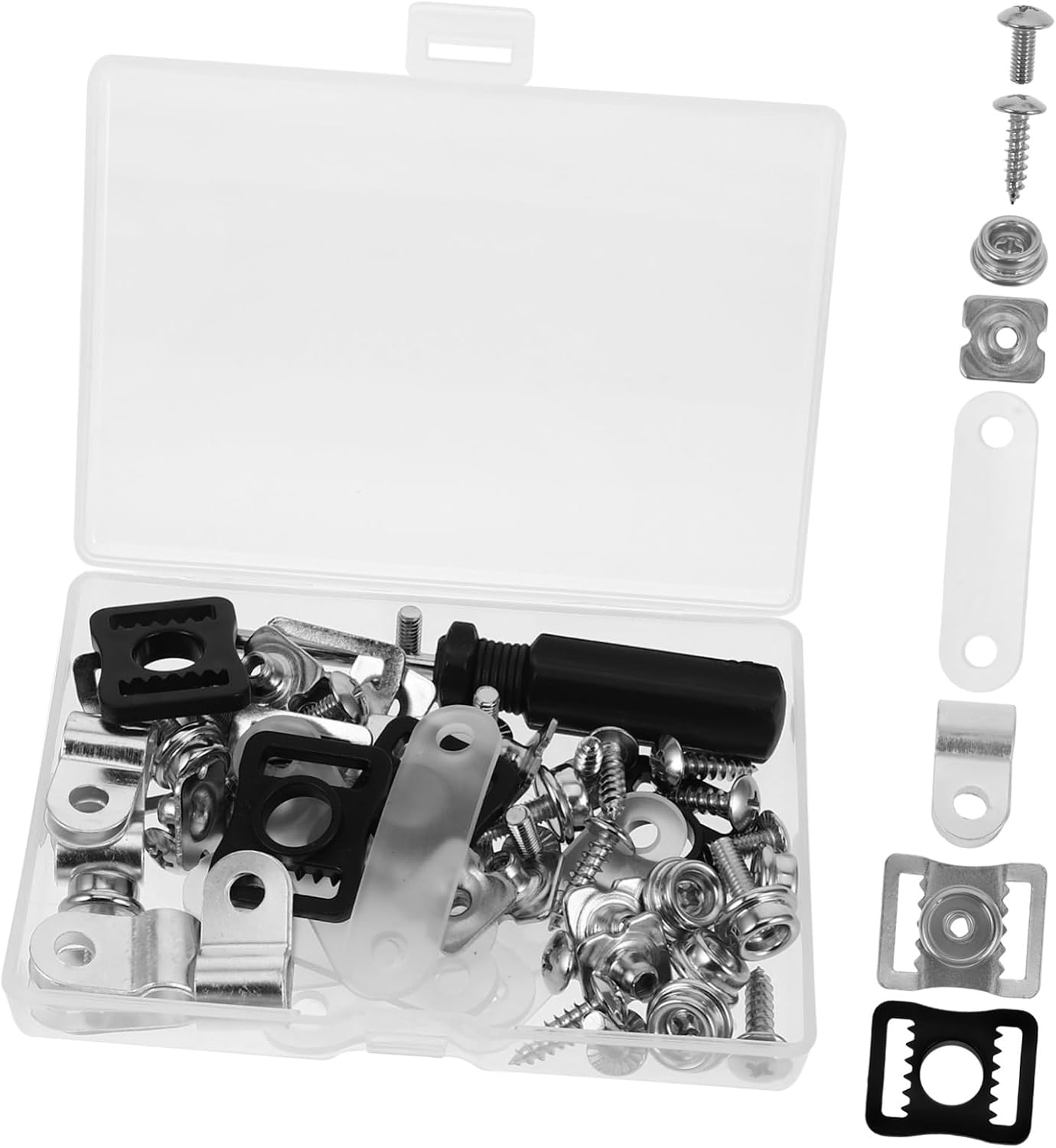 57pcs Ice Hockey Helmet Repair Kit for Football Hockey Shape Visor Clips and Hardware