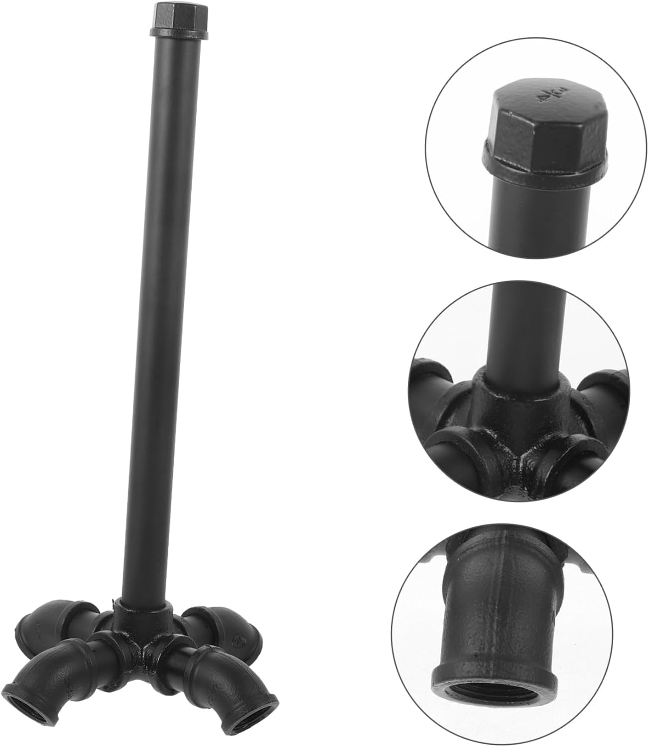 Industrial Pipe Style Paper Towel Holder Base Vintage Iron Stand for Kitchen Farmhouse Countertop Paper Towel Rack Easy to Install Rustic Design