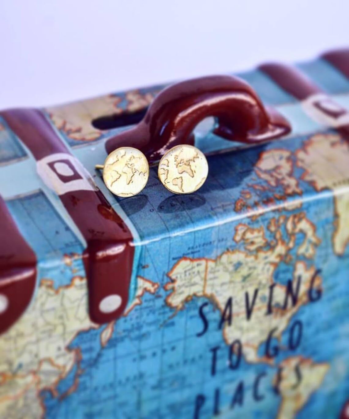 Travel Earrings, World map Earrings, Travel Jewelry, Globe Earrings, World Earrings, Travel Gift, Gift for Women