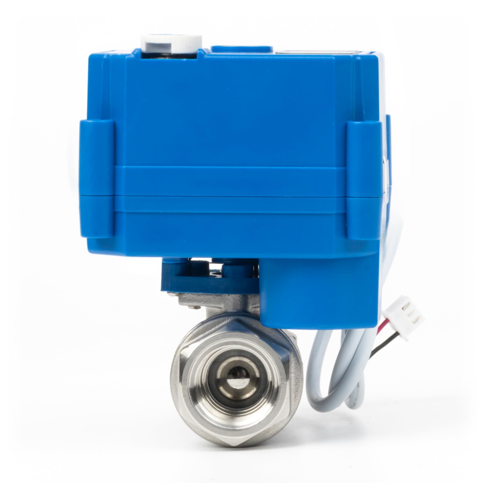U.S. Solid Robinet à boisseau sphérique moteur avec fonction manuelle – Acier inoxydable 1/2", passage complet, 85-265 V AC, retour automatique à 2 fils, fermé sans courant