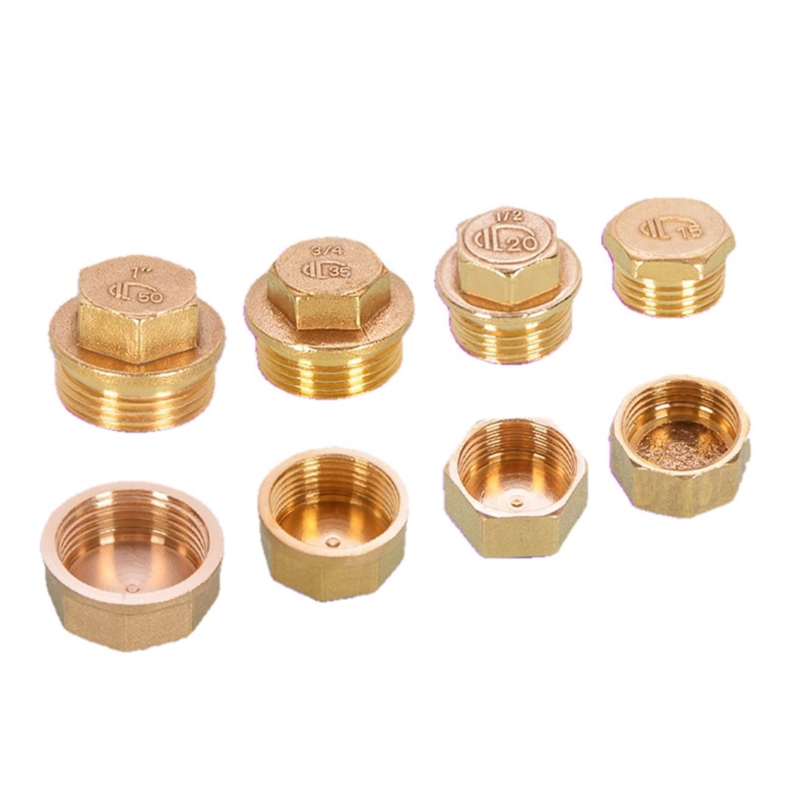 Conector rápido de latón con rosca macho y hembra de 1/2 3/4" y 1 pulgada, adaptador universal for grifo.(1inch Female,5pcs)