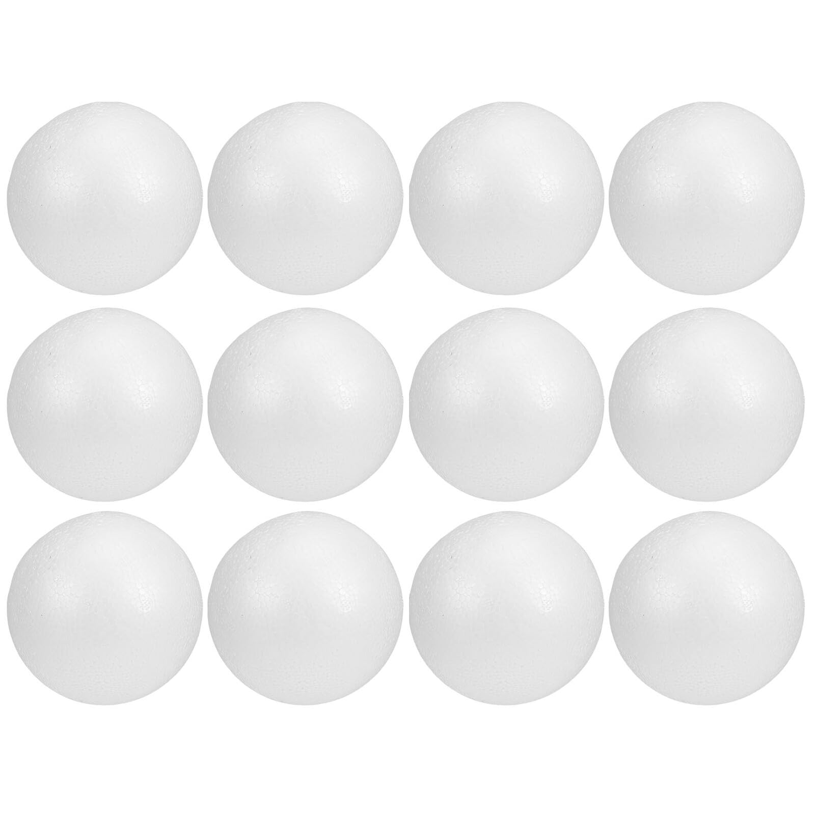 12 Boules de Mousse Blanches 10 CM en Polystyrène pour Projets Scolaires et Loisirs Créatifs