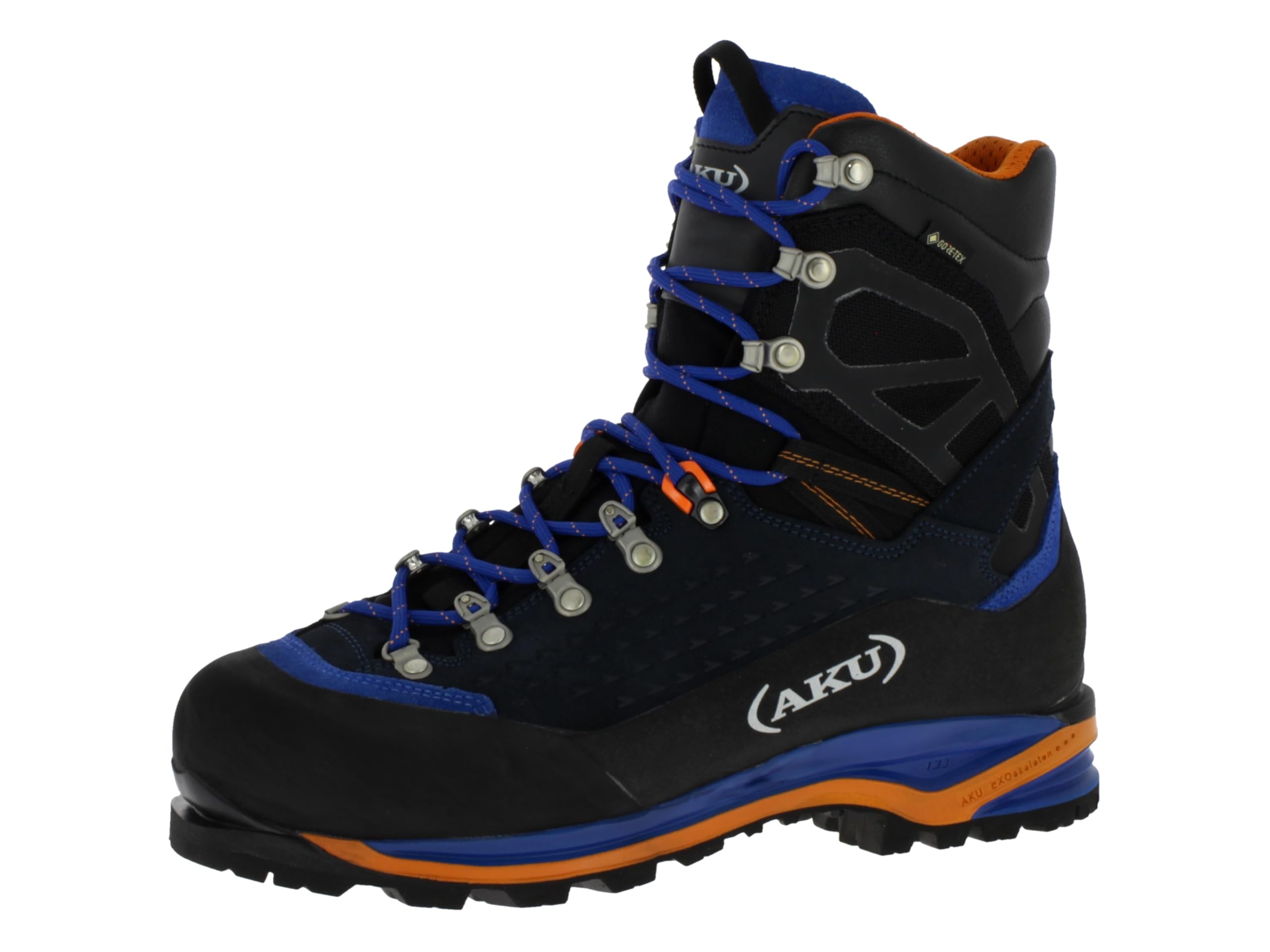 AKU Hayatsuki GTX wasserdichte und seigesenfeste Hochtourenschuhe für Bergsteigen und Eisklettern (B-Ware) Blue/Orange EU 47,5