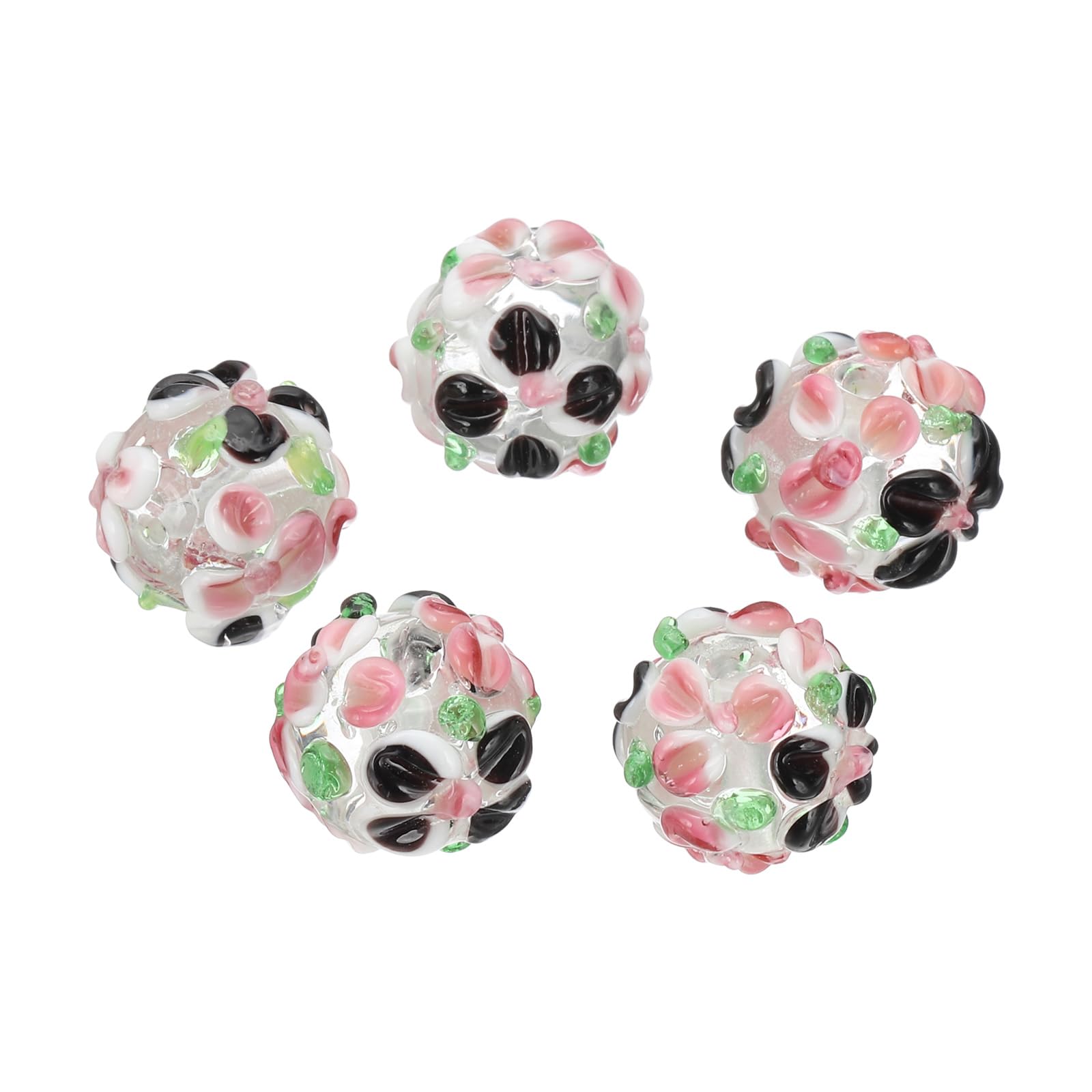 Perles en verre de 14mm texturées PATIKIL pour embellir une coque de téléphone basique