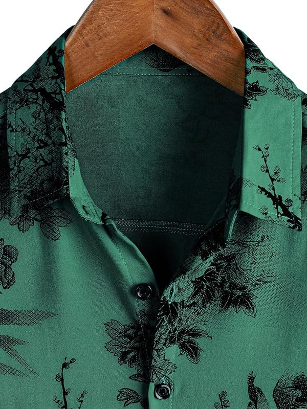 Image of Men's Multi-Coloured Floral Printed Shirt for man | Half Sleeve Cotton Shirt for Men | Summer Shirts for Men