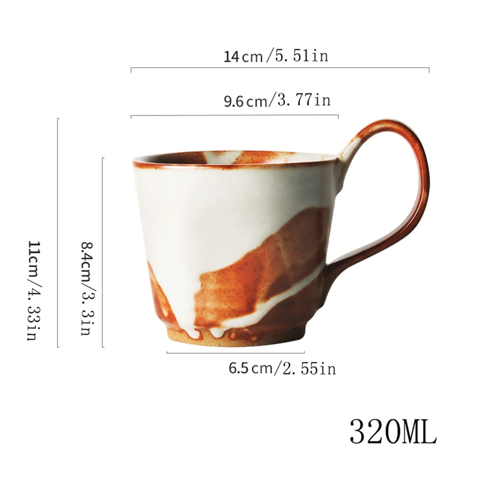 Wykwintny ceramiczny zestaw filiżanek do kawy i spodków prosty latte popołudniowa herbata biuro kreatywna woda (wielokolorowy)