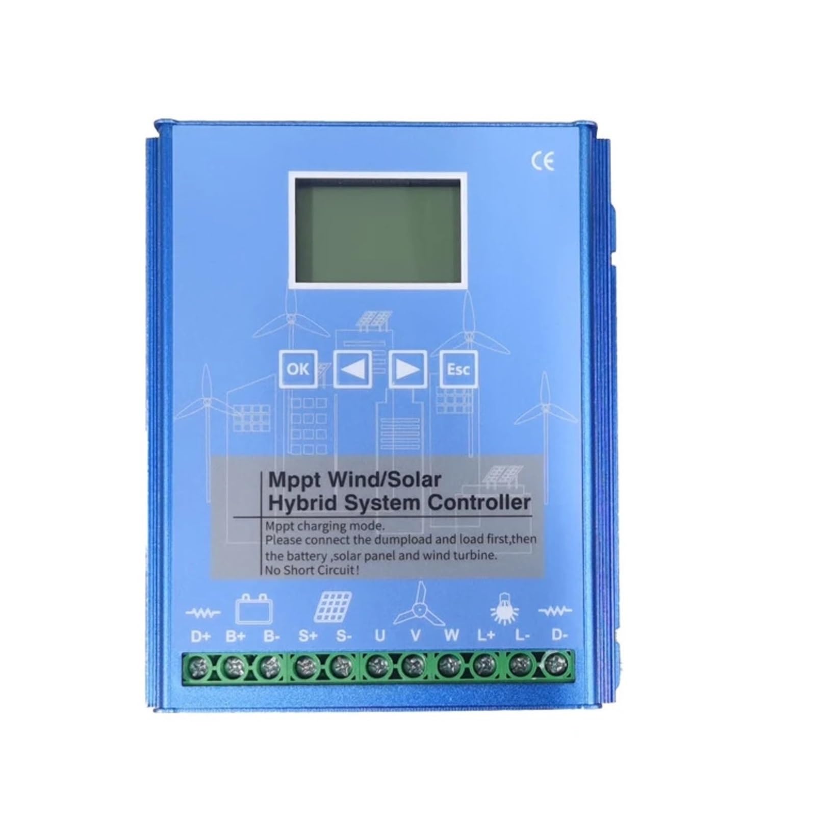 Solar Charge Controller, Hybrid Controller 5KW 10KW 15KW 20KW 12V 24V 48V Wind Solar Power MPPT Regulator For Turbine Generator Charging Batteries(Wind 8KW Solar 5KW,NO_48V)