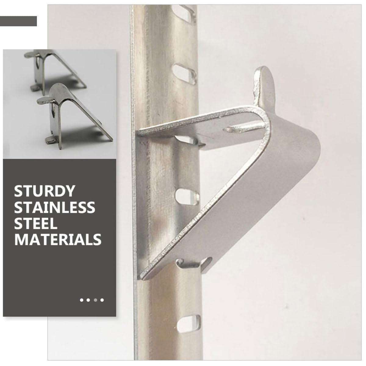 KeuLen Clips for Estante de refrigerador en Forma Z Acero Inoxidable, Soportes for congelador for estanterías Metal y Madera, Uso doméstico Cocina, 25 uds
