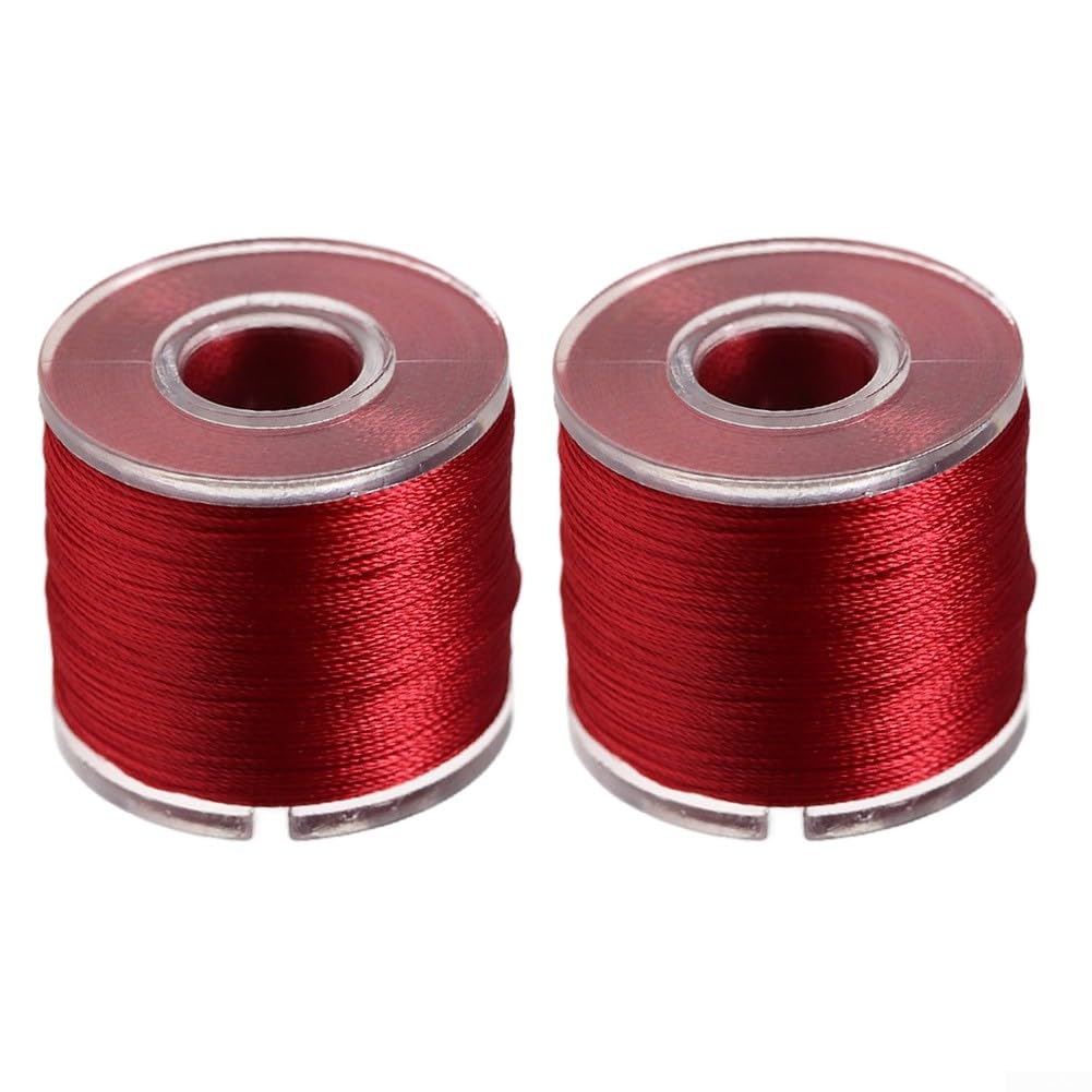 Fishing Nylon Thread, 60-70m Kits Repair Line Replacement Tip Light Installation Guide Ring Thread Whipping Building Sea Course Beach(2pcs red)