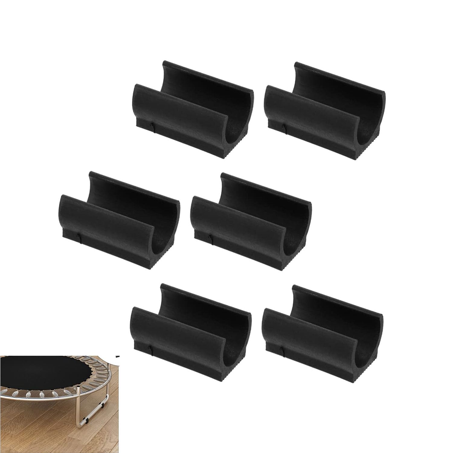 Xspring U Shaped Floor Glides, 25 Pcs Friction Prevention U Shaped Floor Glides 25mm for Furniture Leg, Moisture-Proof Plastic Chair Foot U Shaped Floor Glides, Black Plastic Chair Foot Cover for Home