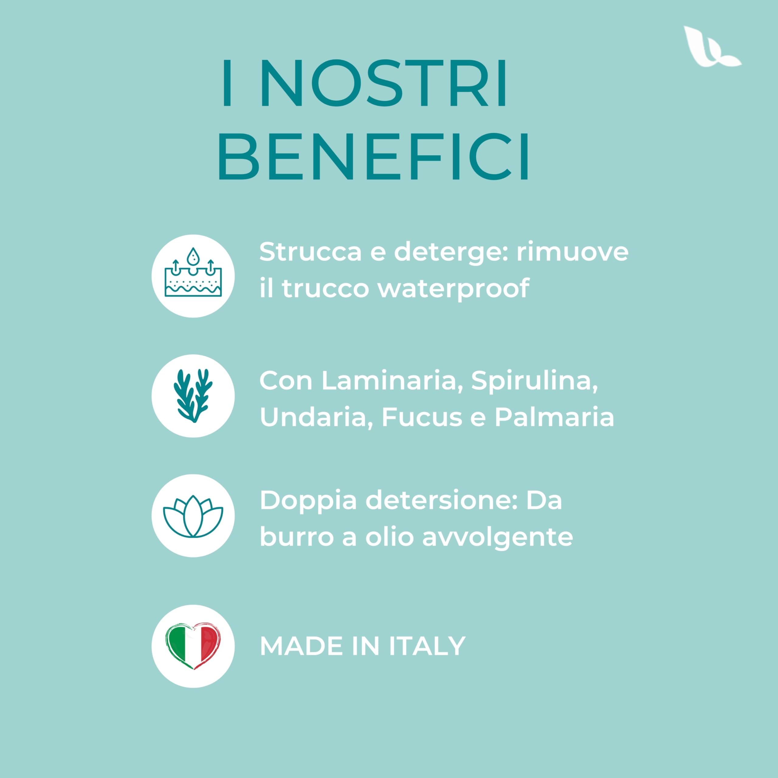 Balsamo Struccante da Viaggio Con Estratto Di 5 Alghe 100ml Burro Struccante Waterproof Rimuove Impurità, Sebo in Eccesso e SPF Skincare Coreana con Oli, Burri Naturali Cleansing Balm, Estratti Marini