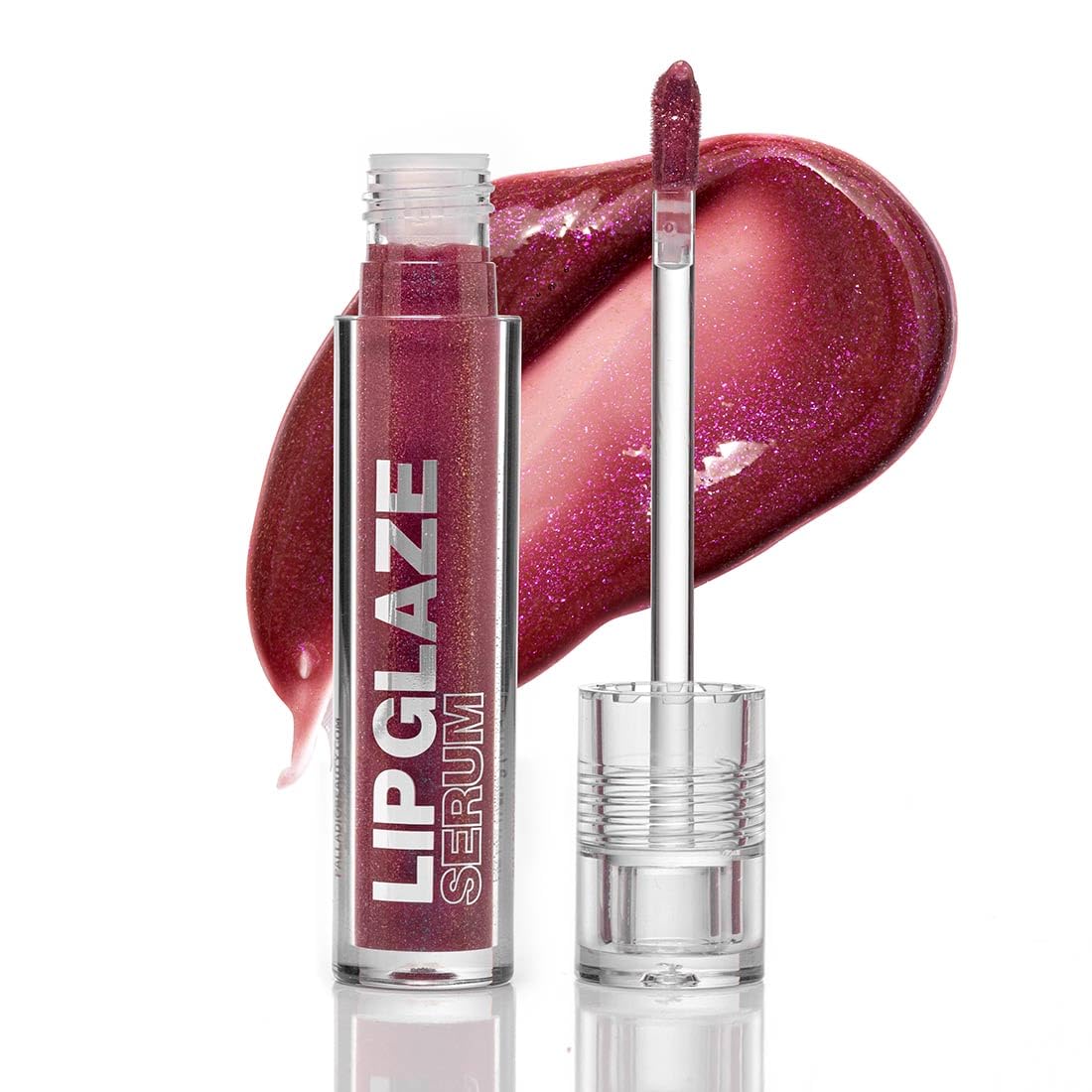 Palladio Lip Glaze Serum, Hydrating Lip Gloss with Peptides & Hyaluronic Acid for Plump Smooth, and Nourished Lips, Vegan