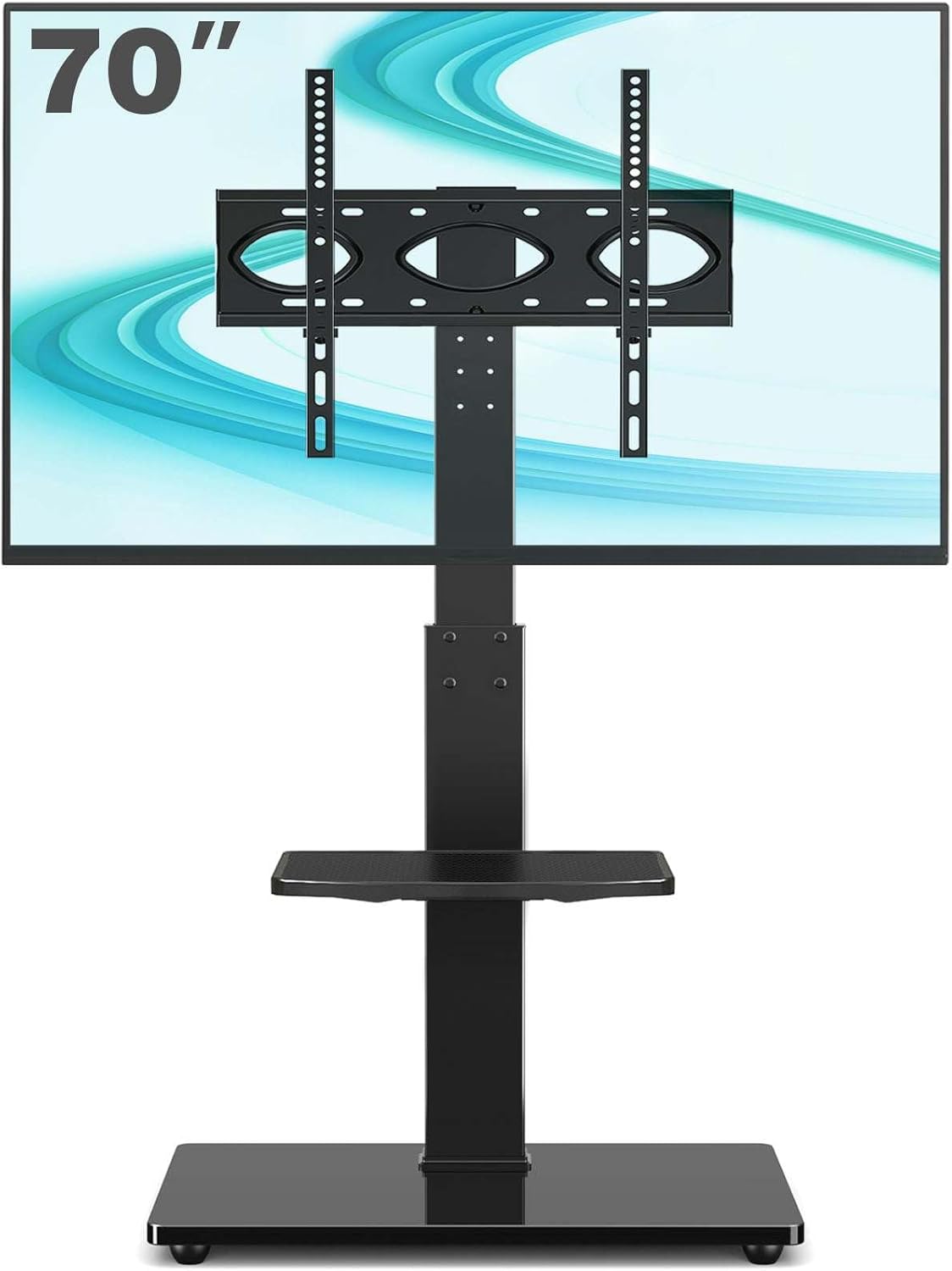 Rfiver Universal Floor TV Stand, Tall TV Stand with Mount for 3270