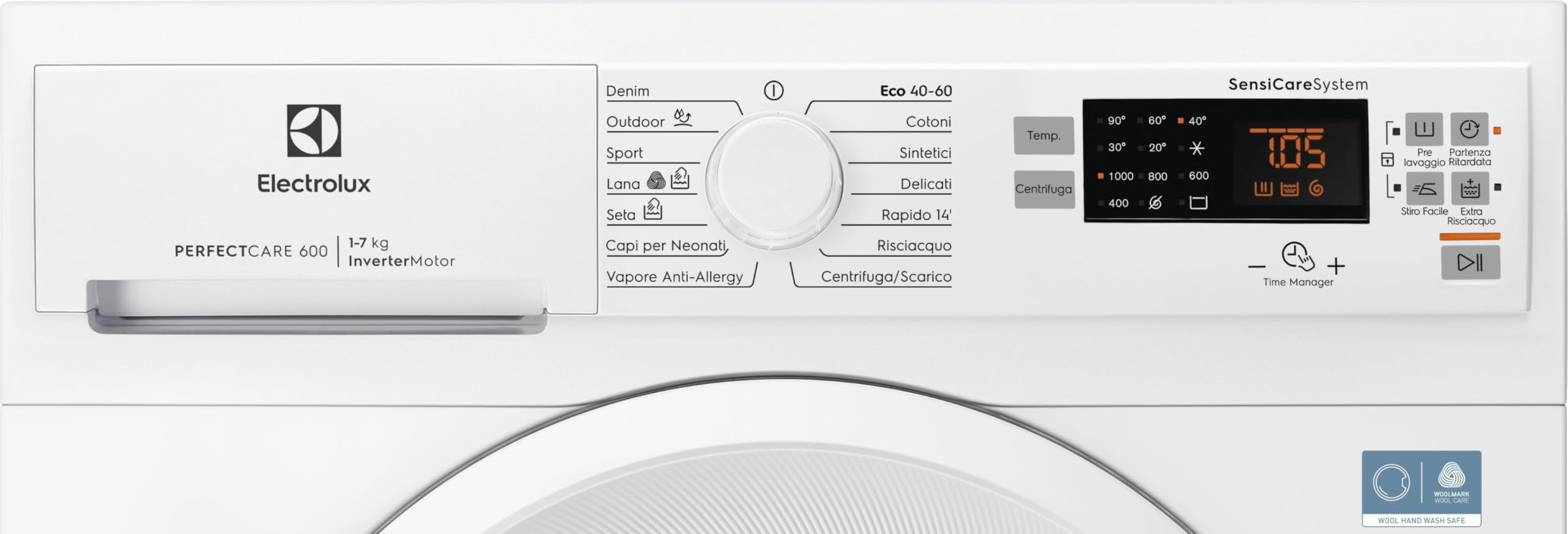 electrolux ew6s517a perfectcare 600 pralka slim ładowana od przodu, pojemność znamionowa programu eco 40°-60° (kg) 7,0 kg wirowanie 951 klasa efektywności energetycznej bez podłączenia
