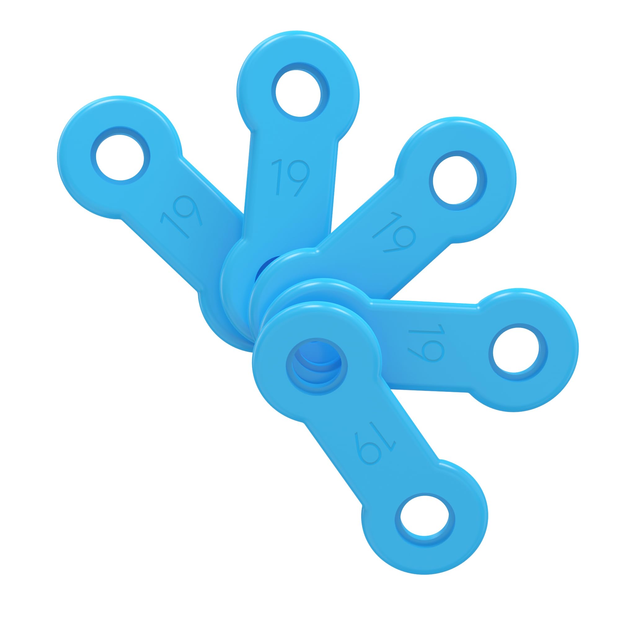 20PCS Replacement Elastic Straps for Meyson EMA Application (Blue, 19 mm)