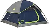 Coleman Sundome Camping Tent with Rainfly, 2/3/4/6 Person Tent Sets Up in 10 Mins, Weatherproof Shelter for Camping, Festivals, Backyard, Sleepovers, & More Navy Blue PFAS-Free 2 Person