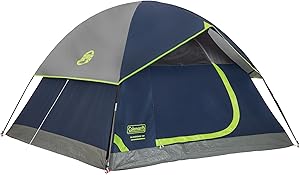 Coleman Sundome Camping Tent with Rainfly, 2/3/4/6 Person Tent Sets Up in 10 Mins, Weatherproof Shelter for Camping, Festivals, Backyard, Sleepovers, & More