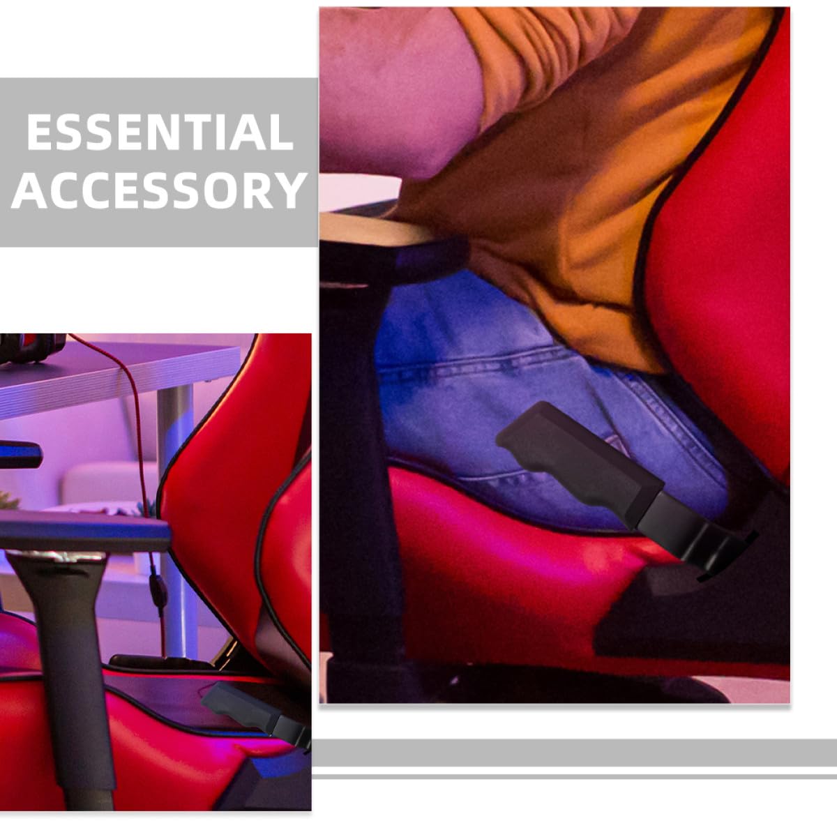FUOYLOO Ajustador de Ángulo Metálico para Silla de Oficina y Gaming, Regulador Multiángulo 155° Compatible con Sillón Reclinable, Accesorio de Repuesto para Mecanismo Ergonómico de
