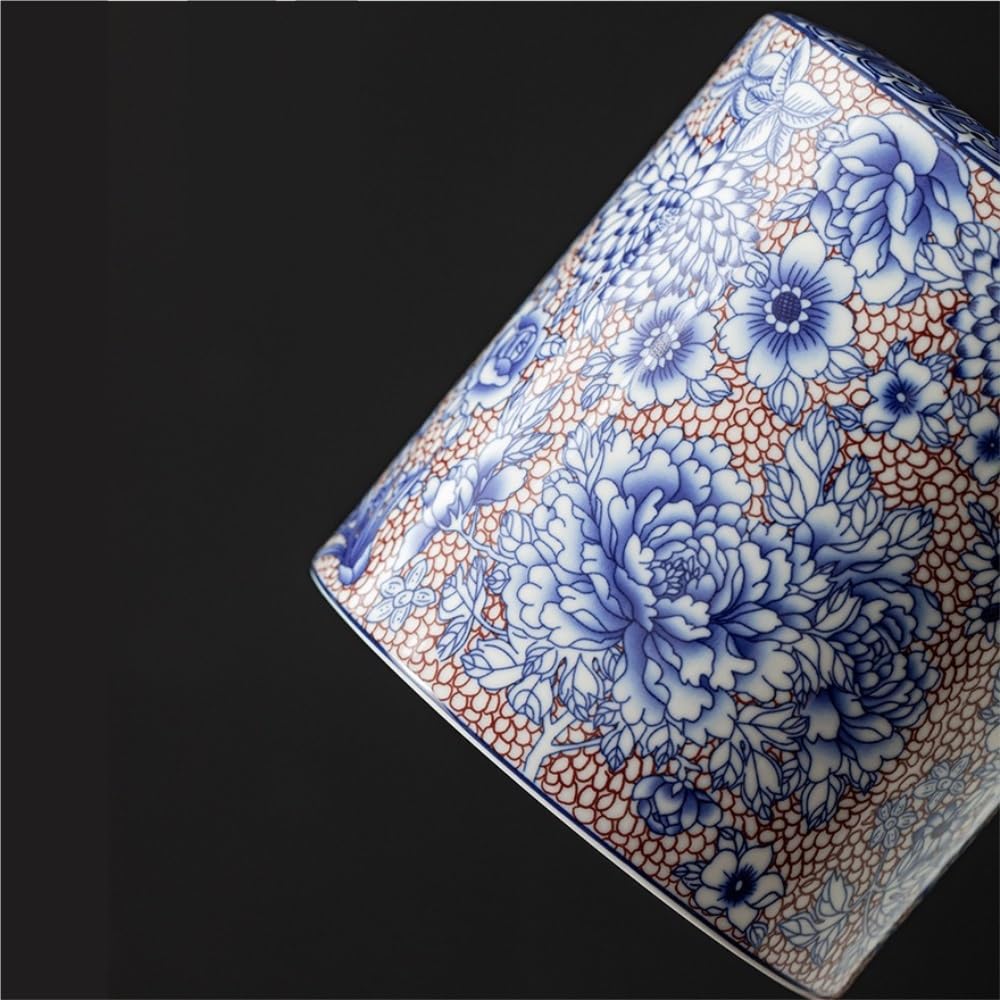 Set Da Tè Contenitore for la conservazione del tè Barattolo in ceramica Barattolo sigillato Retro Set da tè in porcellana blu e bianca Barattolo singolo/bicchiere doppio Set di scatole regalo Barattol