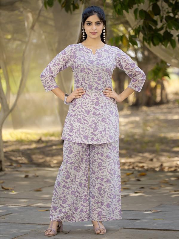 Image of Tee Projekt Cotton Ethnic Wear Co Ord Set for Women | Festive Co Ord Set for Women