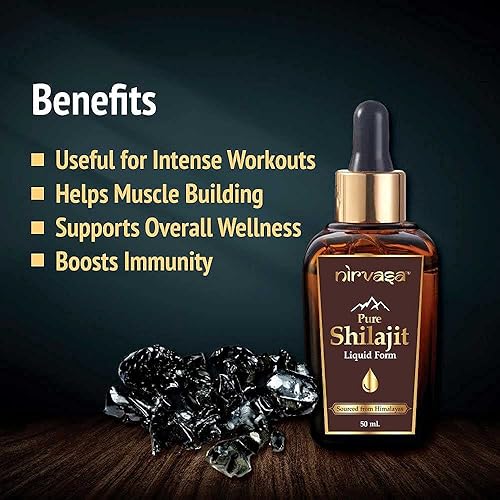 Miniatura 4 de Nirvasa Pure Shilajit líquido ayurvédico crudo Shilajeet para hombres - 50ML