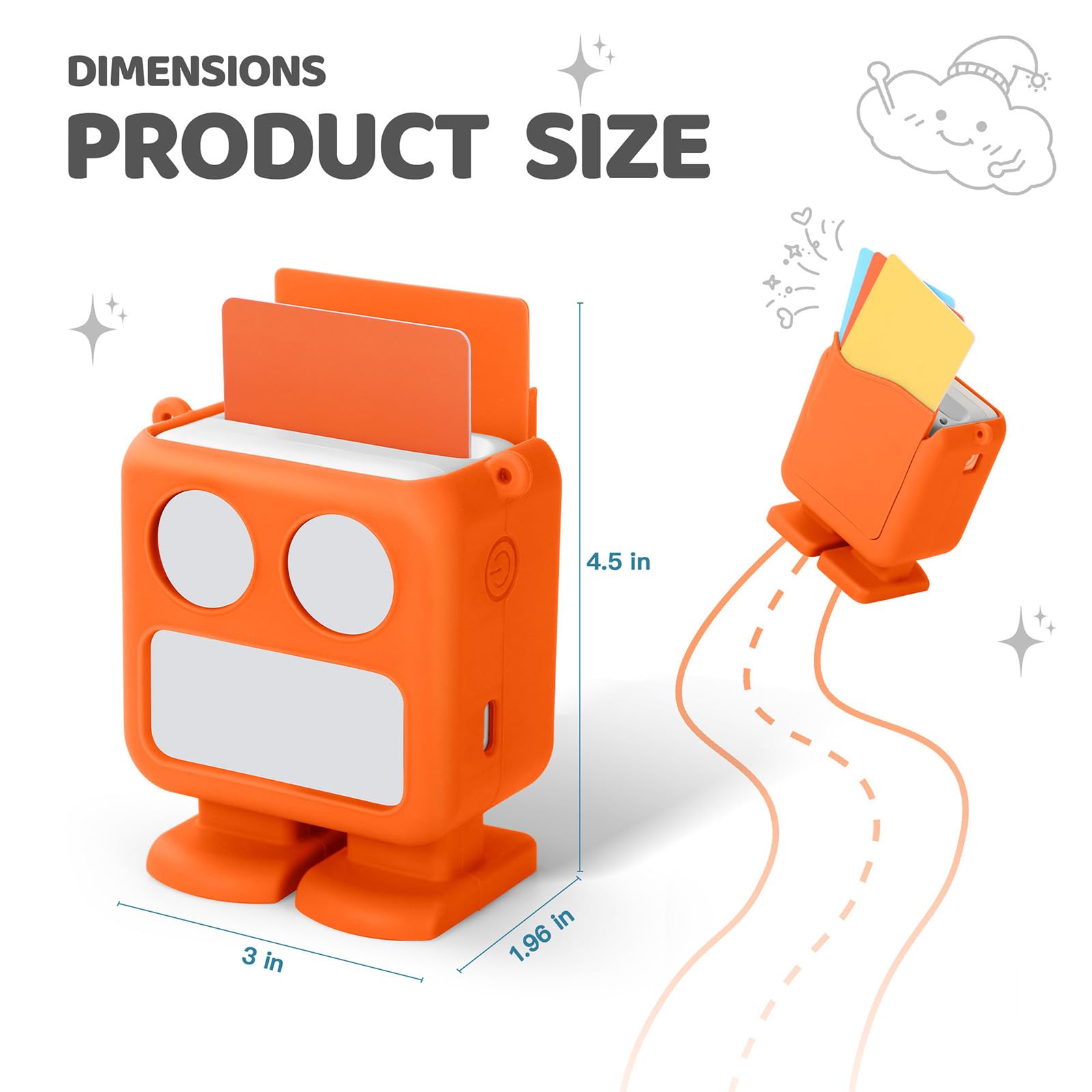 LICHIFIT Cartoon Silicone Case Cover for Yoto Mini Protective Shell Box Cute Skin Multi-Function Protector with Card Slot and Portable Hand Rope - Image 2