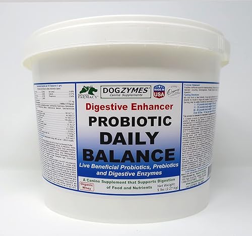 Miniatura 2 de Dogzymes Probiótico Balance Diario 5 mil millones de enzimas CFU Base Orgánica de Suero