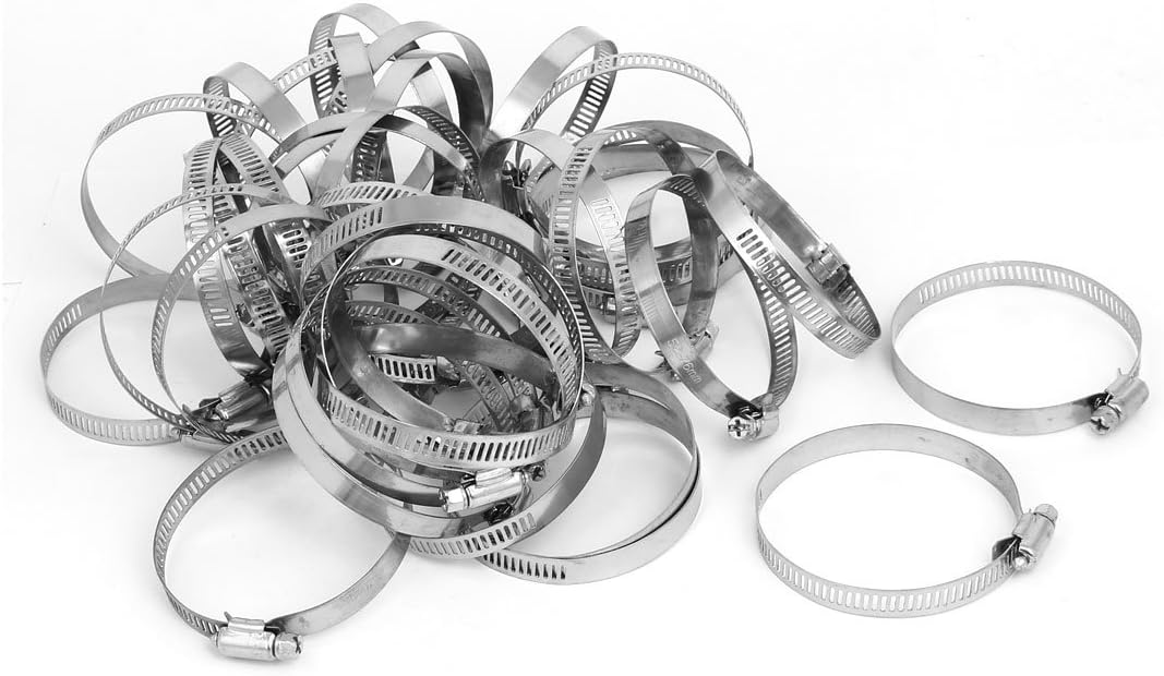 Stainless Steel Adjustable Cable Tight Worm Gear Hose Clamps 52-76mm 50pcs (d45d4db1d9c24384caecd837f26bde03)