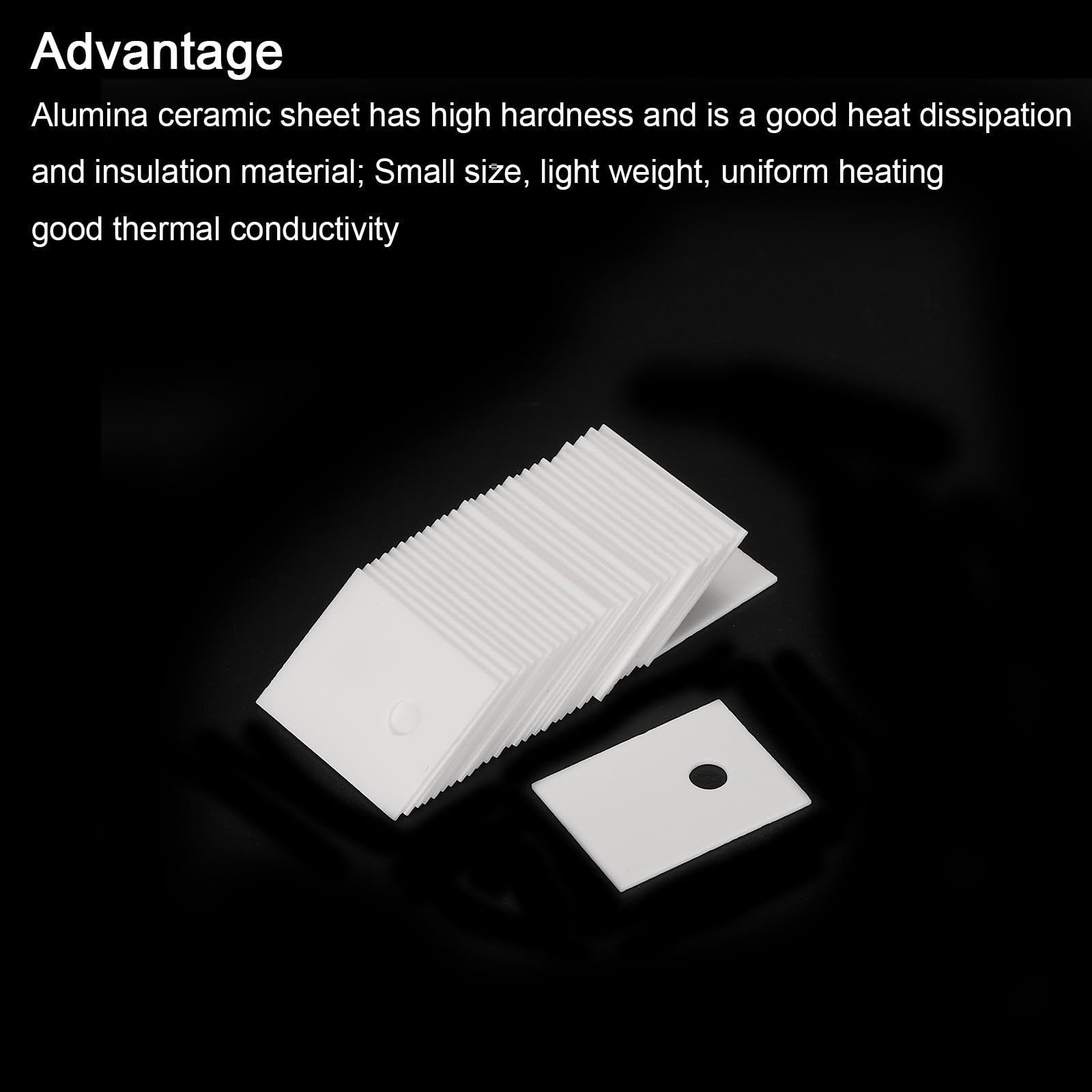 PATIKIL 10x Keramik-Isolierplatten Aluminiumoxid - Kühlkörper Für Elektronik