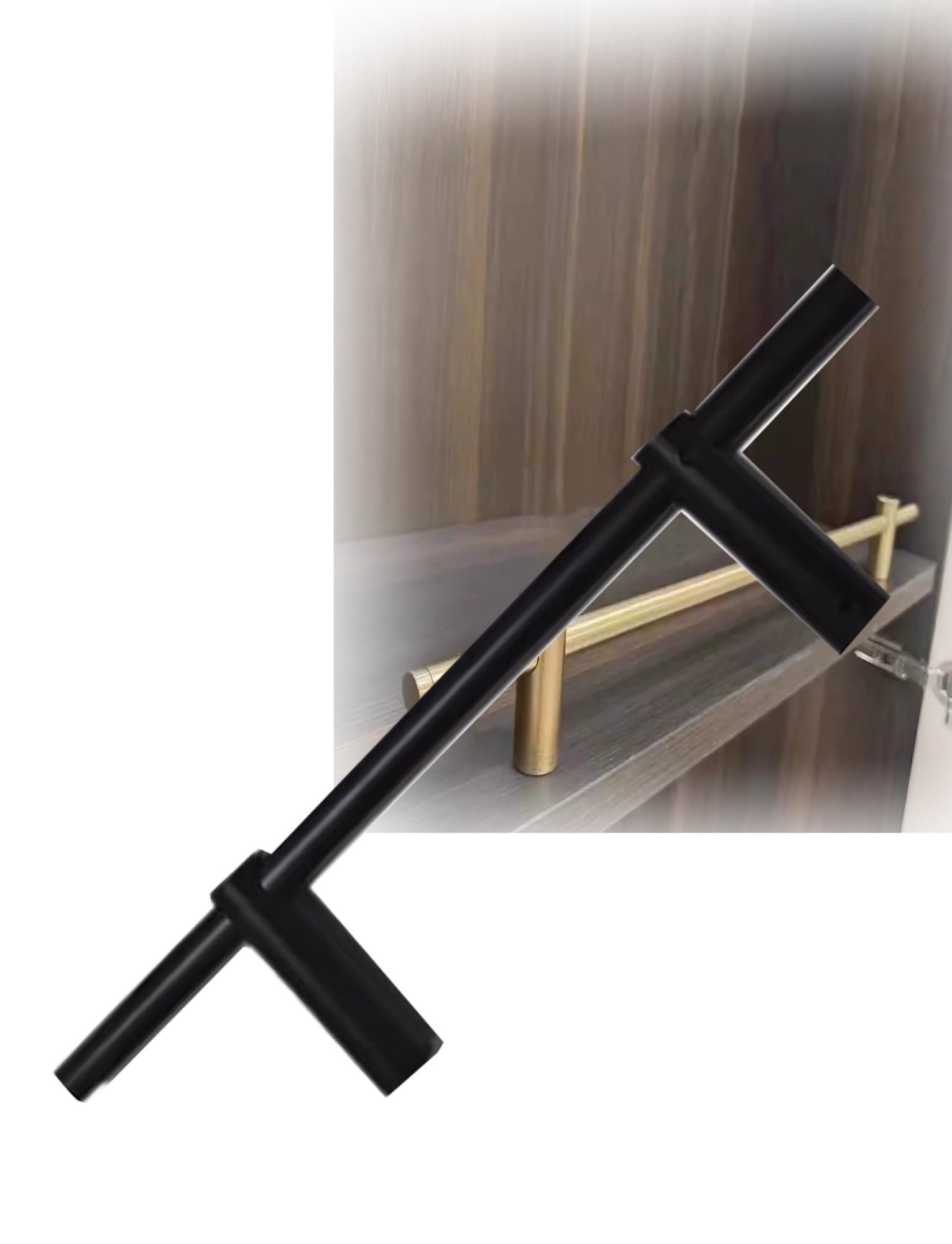 Pręty ze stopu aluminium, drążek ochronny z futra cielęcego, do regałów na książki, drewniane półki (czarny 80 cm/31,5") - Slish Home Decor & Sto Solut