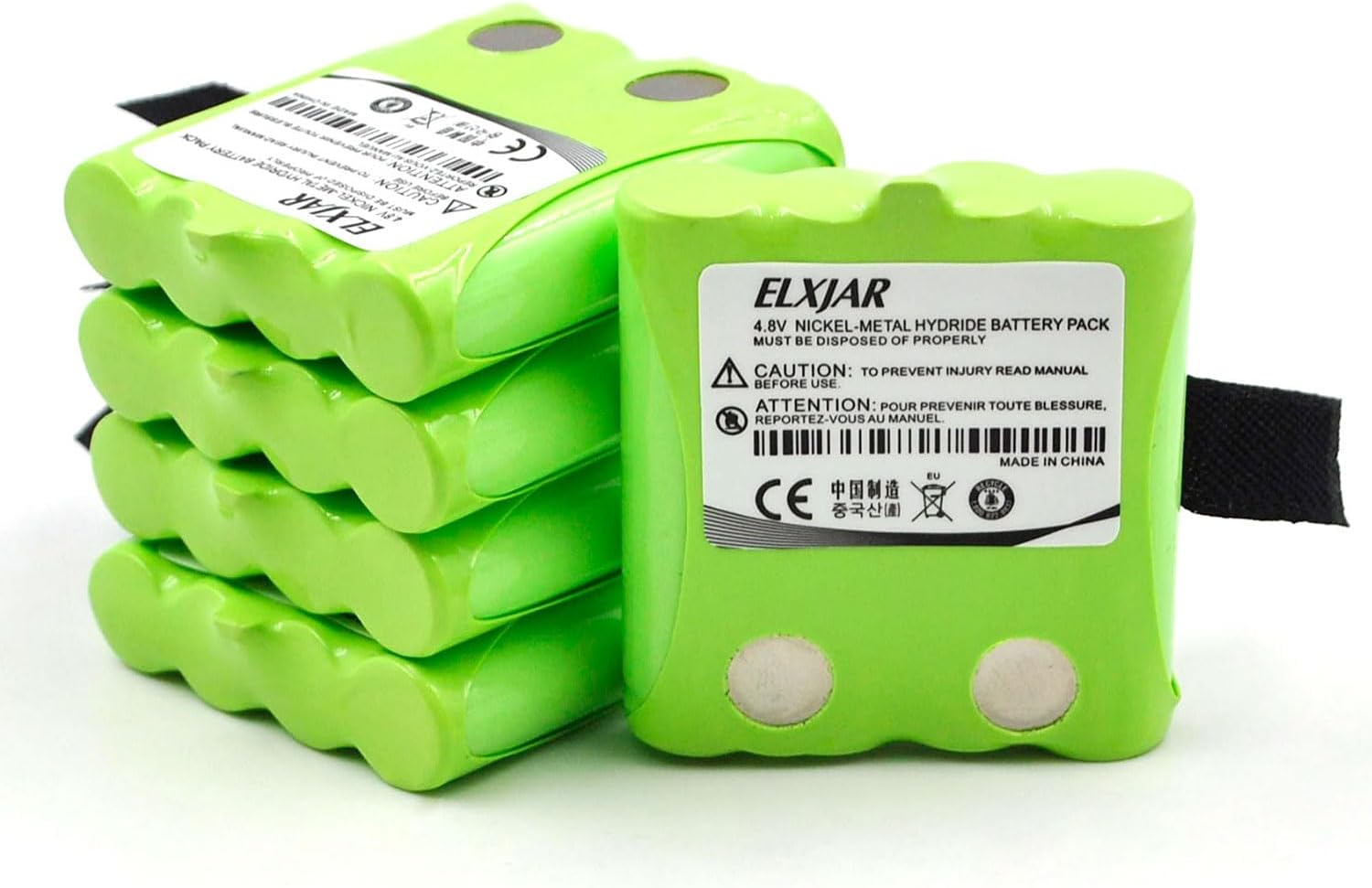(5-Pack) 4.8V 700mAh Ni-MH Battery Replacement for Uniden BP-38 BP-39 BP-40 BT-1013 BT-537 FRS-008 GMRS GMR Series Two-Way Radios