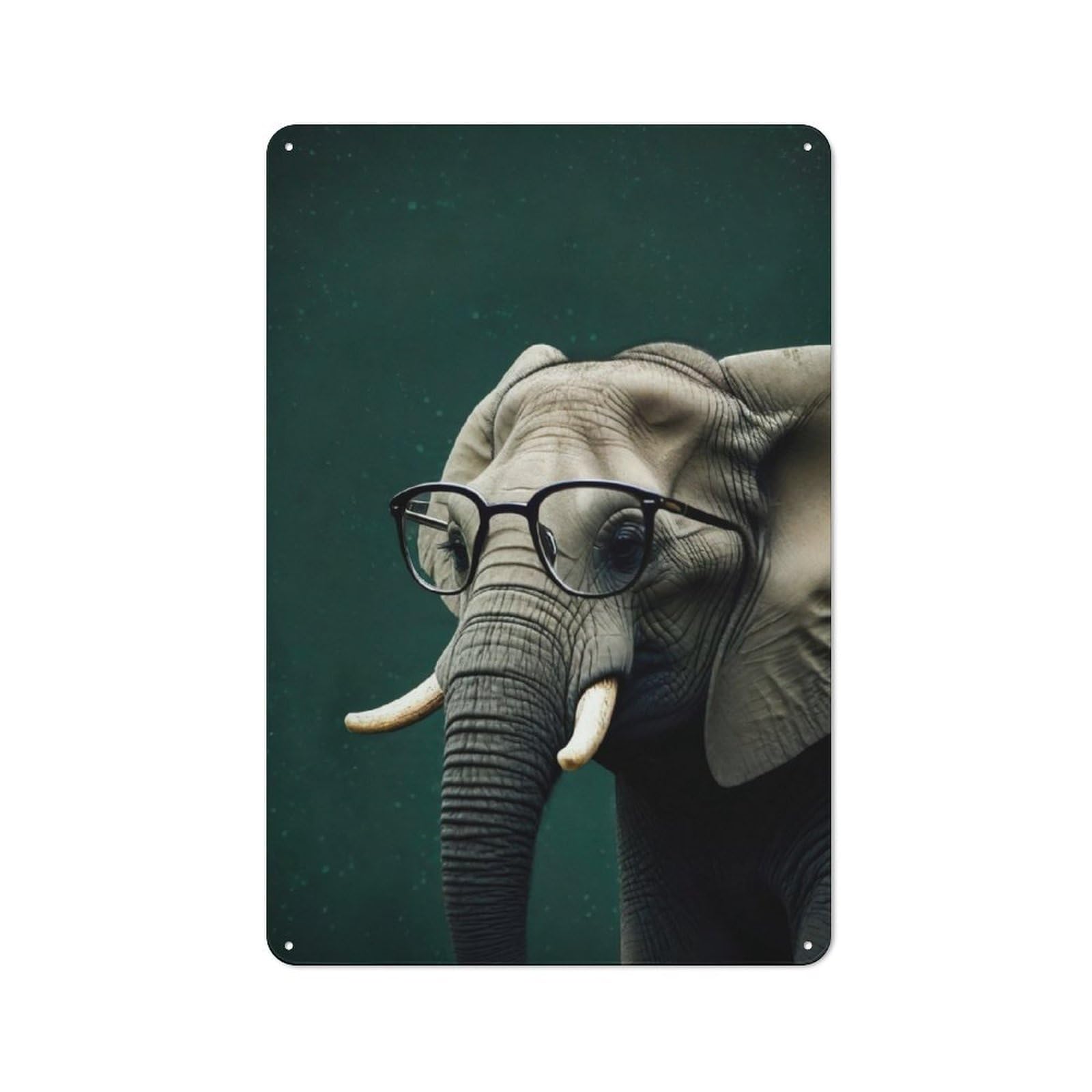 Junmoney Elephant Animal Funny For Kitchen Or Home Bar, Retro-Style Metal Sign 30X20cm, For Cooler-Month Interiors With Retro Character