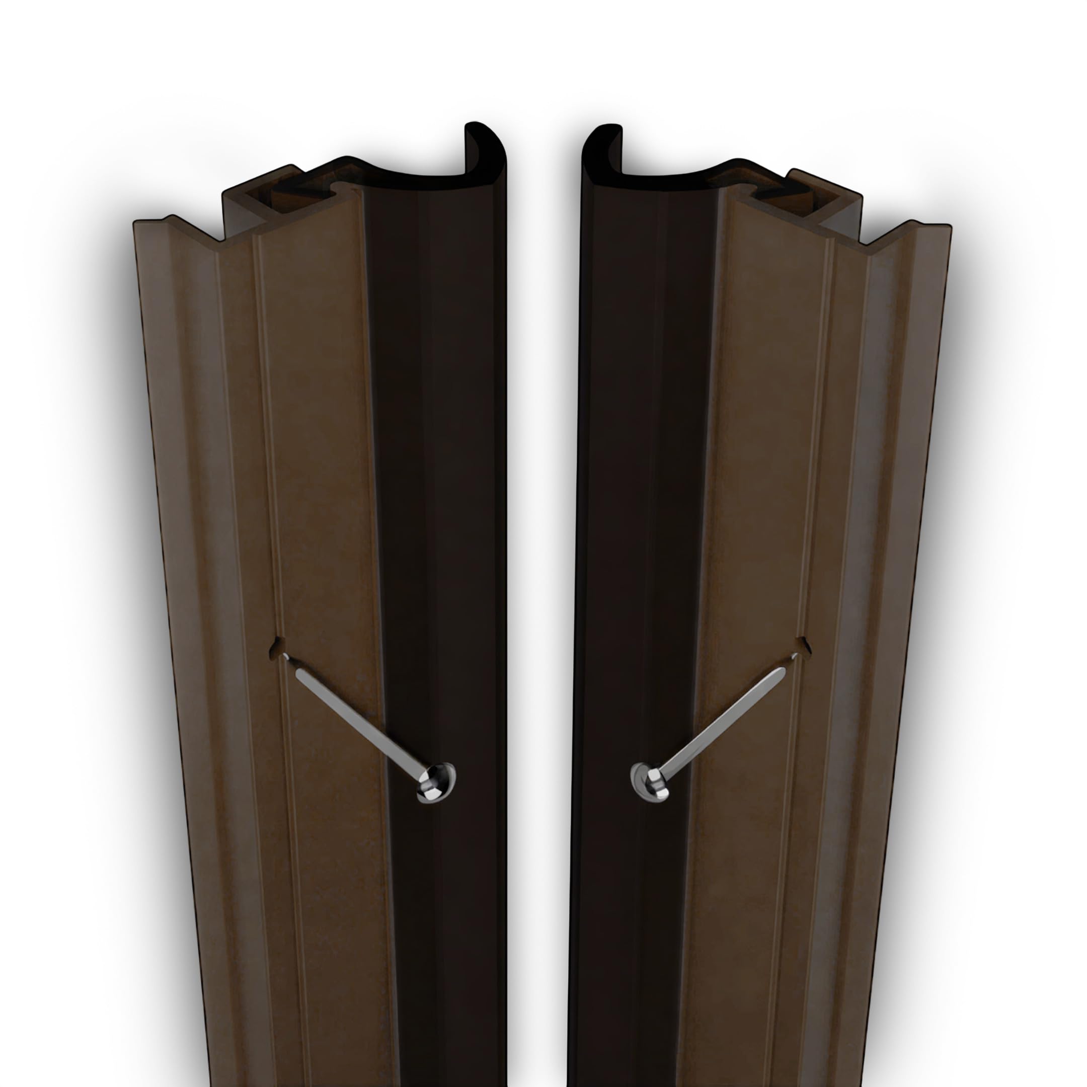 Exitex QBS External Door Draught Excluder Seal Kit – 5075mm (5 x 1015mm) Full Door Frame Kit – PVC Carrier with Aquatex™ Gasket & Stainless Steel Pins Included – Weatherproof Door Seal (Brown)