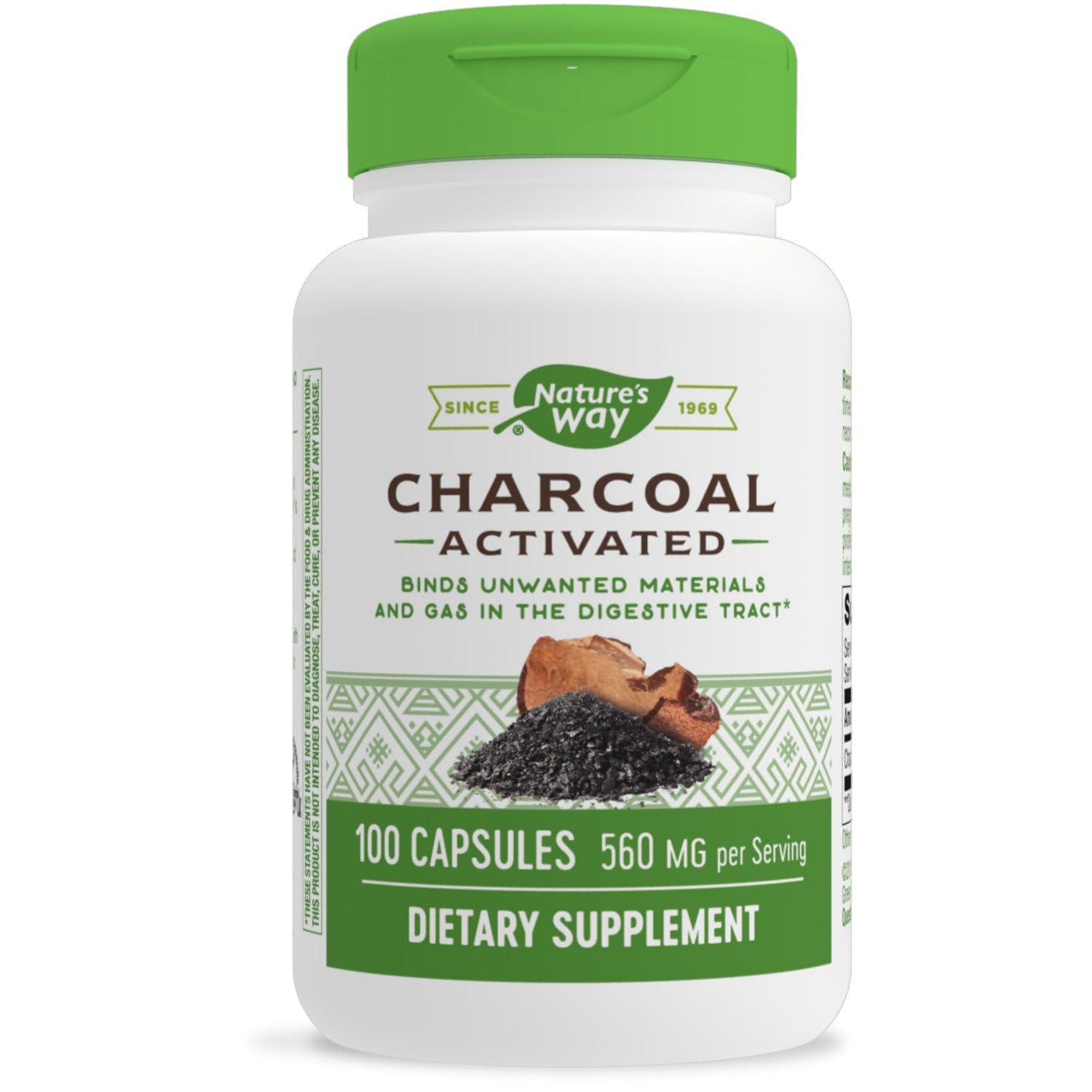 Nature's Way, Charcoal, Activated, 280 mg, 100 Capsules-image-28