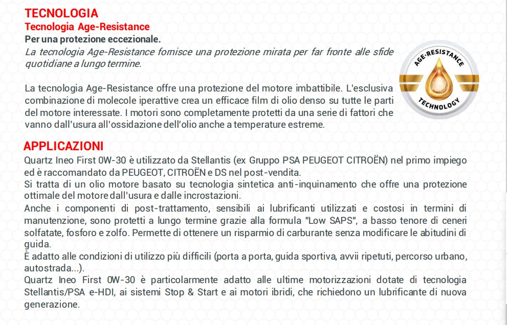 Olio motore Total Ineo First 0W-30 (5 Litri) TotalEnergies -Original
