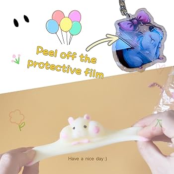 Amazon | ハムスタースクイーズおもちゃ チーズ付き 2024 キーチェーン