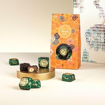 Venchi - Murrine Gift Box with Chocoviar Gianduja and Dark Chocolate, 10.48 oz, With Whole Piedmont Hazelnuts, Gluten-Free, No Artificial Colors or Preservatives, Gift Idea