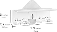 Vista 3 de Linkidea Soporte para cepillos de dientes de pared con 4 ranuras para baño, plástico autoadhesivo montado en la pared compatible con Colgate Extra