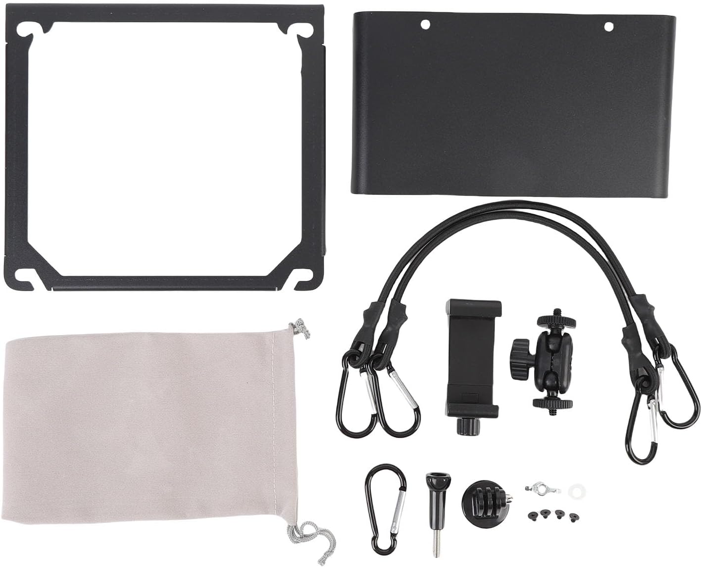 Walfront Cell Phone Fence Mount with Shade, Aluminum Alloy, Rotatable Design, Sunshade Protection, for Baseball and Football Games