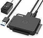 FIDECO SATA/IDE to USB 3.0 Adapter, Hard Drive Adapter Cable Converter for Universal 2.5/3.5 Inch IDE and SATA External HDD SSD, 5.25-Inch DVD-ROM/CD-ROM/CD-RW/DVD-RW/DVD+RW, Support 16TB (Cable PL03)