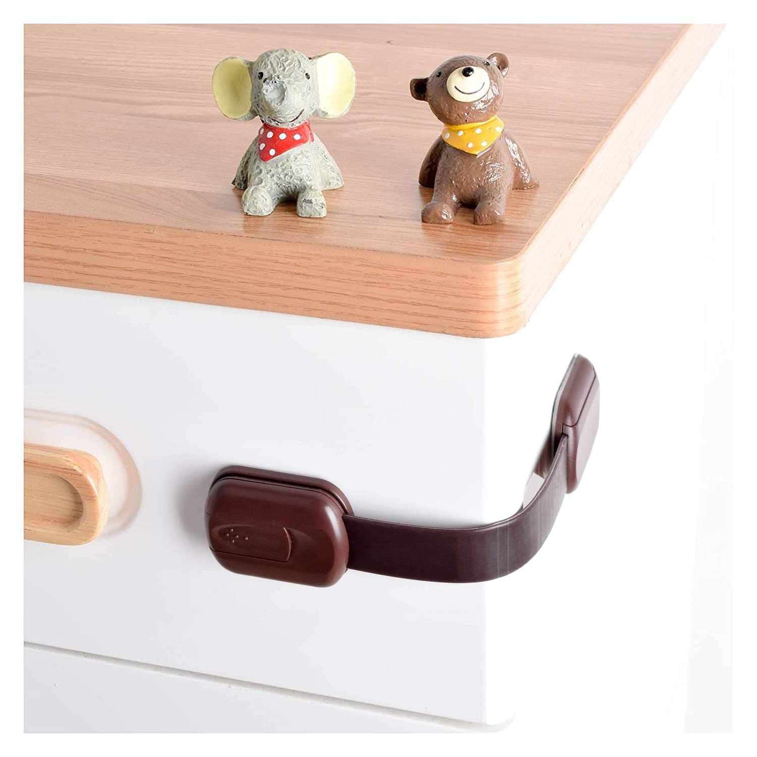 Serrature di Sicurezza per Bambini, Senza Attrezzi o Trapano Chiusure di Sicurezza con Forti Adesivi 3M, Serrature Multiuso per Cassetti, Armadietti, Forno, Frigorifero, Finestra, Armadio (6 Pacchi