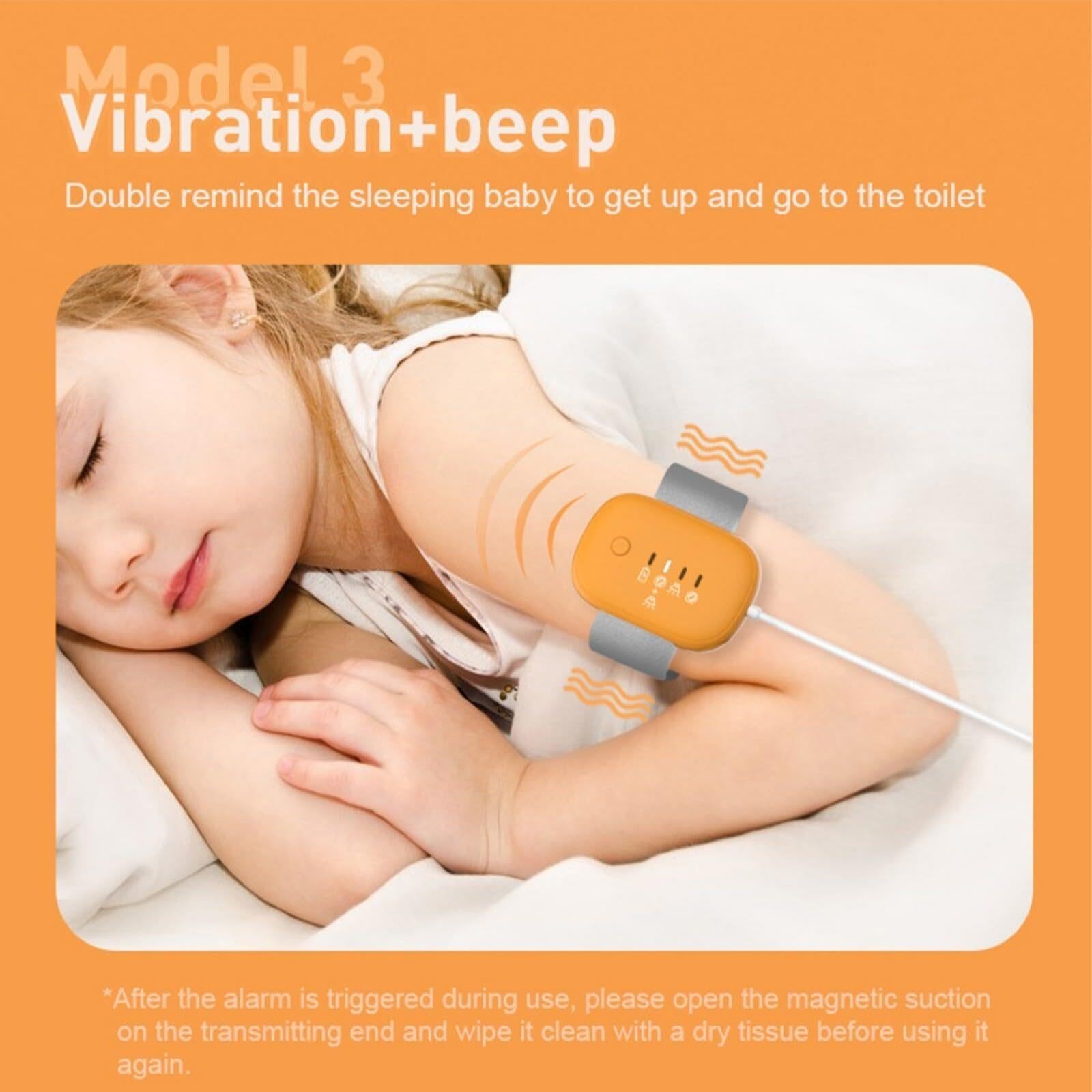 Alarma Enuresis Nocturna Infantil, Modelo Recargable con Sensor de Humedad